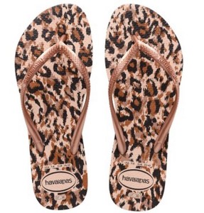 havaianas slim animals rose gold