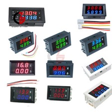 DC 0-100V/200V 7 110V 10A 3/4 Bit Digital Voltmeter Ammeter Current Volt Meter