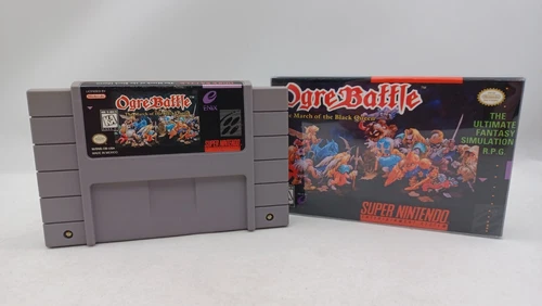 Ogre Battle March of the Black Queen (SNES) Tested, Cart Only w/Custom Box
