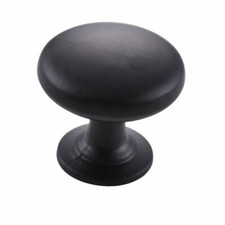  20pcs Matt Black Round Mushroom Kitchen Cabinet Knobs 30mm 1-3/16"