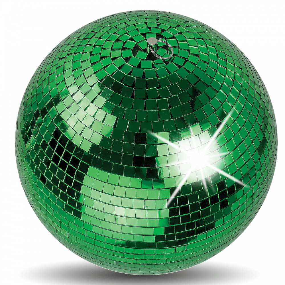 Green Mirror Ball Shop Decor Display DJ Party 300mm 12"" Lightweight Mirrorball