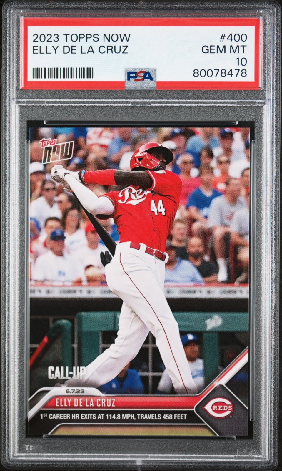 Elly De La Cruz 2023 Topps Now "1st Home Run" Rookie #400 - PSA 10 - GEM MINT