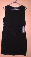 Vera Wang SLEEVELESS Navy Blue DRESS Size PL