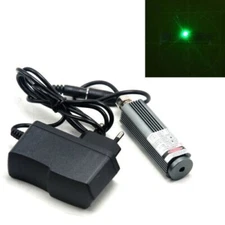 515nm 520nm 50mw Dot Grass Green Laser Module  25X75mm with 5V AC Adapter