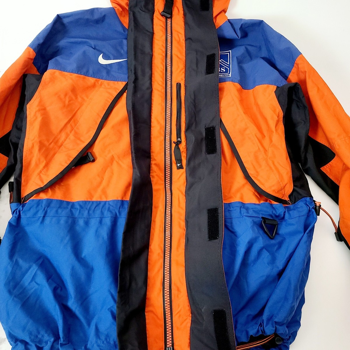 VTG 1998 NIKE ACG CBS WINTER GAMES Orange BLUE STORM FIT VTG 1998 NIKE ACG CBS WINTER GAMES Orange BLUE STORM FIT