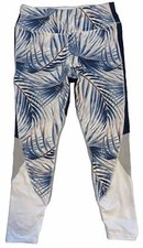 AVIA Women's Medium Leggings Yoga Workout White Navy