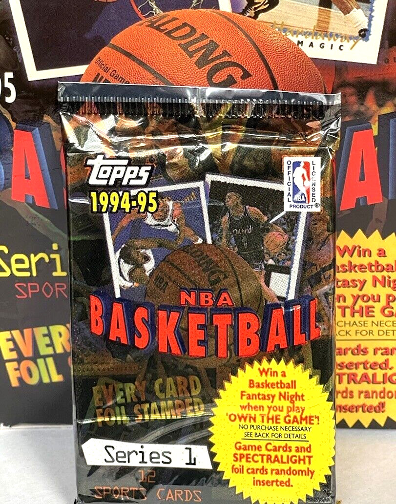 1994-95 Topps Nba Basketball (series 1) Pack 12 Cards Shaq Pippen Us