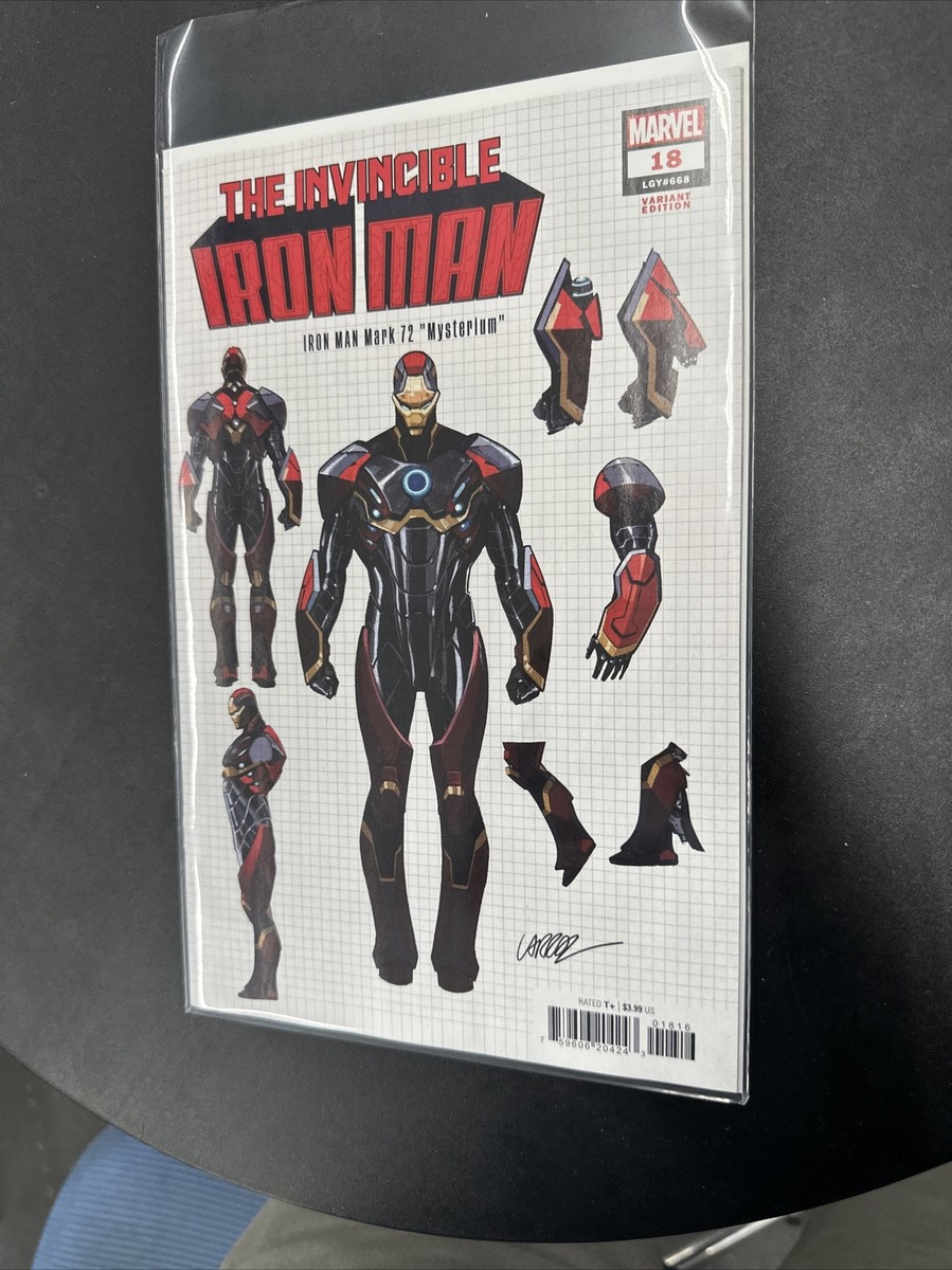 INVINCIBLE IRON MAN #18 (2024)- 1:10 PEPE LARRAZ DESIGN VARIANT