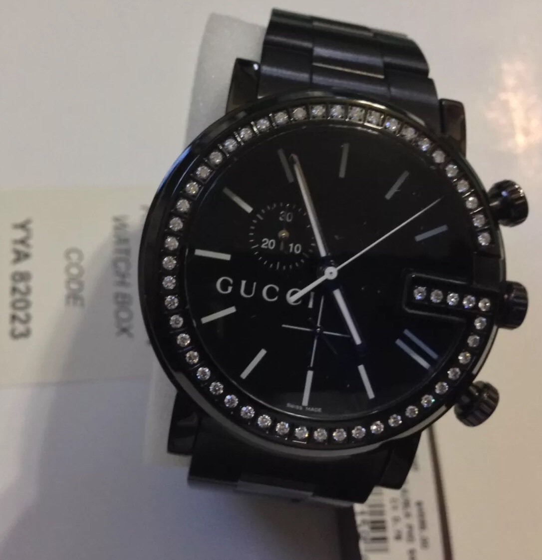 New Authentic Men's GUCCI YA101340 Chronograph Factory