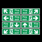 Fire Exit 300x100mm Self Adhesive Sticker