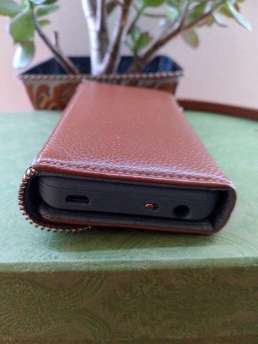 Rebecca Minkoff Womens Case Mate Portable Charging Wallet Brown iPhone Leather - Picture 10 of 16
