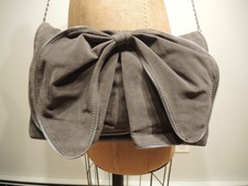 Street Level Gray Zip Detail Purse With Silver Vintage Chain Was $95