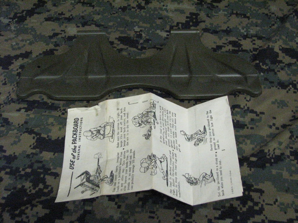 *US military GI WWII dated 1944 packboard shelf!!! w/ instructions NOS unissued - Image 2 of 2