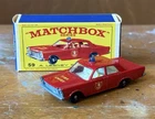 Vintage Lesney Matchbox 59 Fire Chief Car Toy Car w/ Original Box