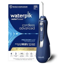 New. Waterpik Water Flosser Cordless Advanced, Color Blue