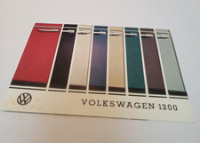 Vintage 1963 VW Volkswagen 1200 Colors and Upholstery Brochure Catalog