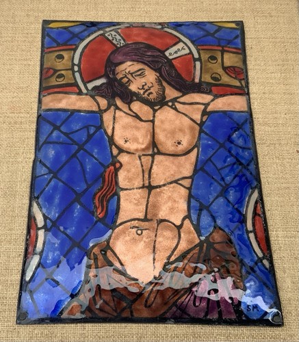 Email Large Fire Crucifixion Of Christ Abbey Of Ligugé Framed - Picture 8 of 9