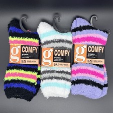 Comfy Womens 3 Pack Spa Socks Fluffy Slipper ComfyCabin Soft Fleece Warm