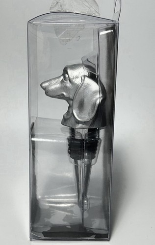 Dachshund Wine Bottle Stopper With Rubber Seal Wild Eye Designs Weenie Dog NIB - Picture 2 of 6