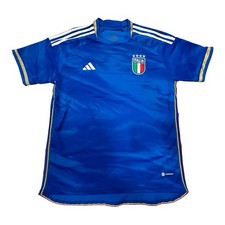 Adidas 2022/2023 Italy Italia Stadium Blue Soccer Jersey Men's Large