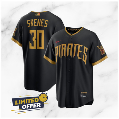 Men's Pirates #30 Paul Skenes 2026 City Connect Stadium Jersey Stitched Black