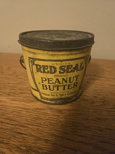 Vintage Small 16oz 'Red Seal' Peanut Butter Tin