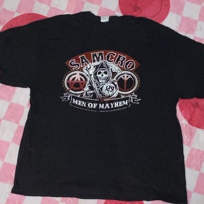 Delta Pro Weight SAMCRO Men of Mayhem Black Graphic Men's 2XL T-Shirt