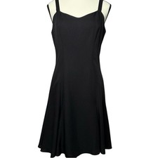 Vintage 90s Cynthia Rowley Strappy Black Mini Dress 8 Cocktail Party Holiday