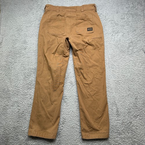 Duluth Trading Pants Mens 34x32 (33x30fit) Tan Fire Hose Flex Pants Casual Work - Picture 2 of 14