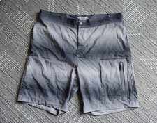 Mack Weldon Hybrid Board Shorts Mens 33/34 Grey Stretch Swim Trunks 9  Inseam