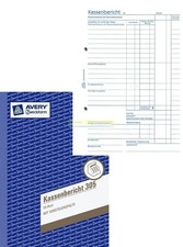 5x Zweckform Kassenbericht 305 - 50 Blatt mit Vorsteuerspalte A5 Kassenbestand