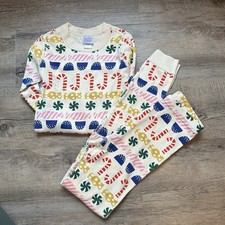 Hanna Andersson 140cm/Size 10 Christmas Candy Pajama in Organic Cotton