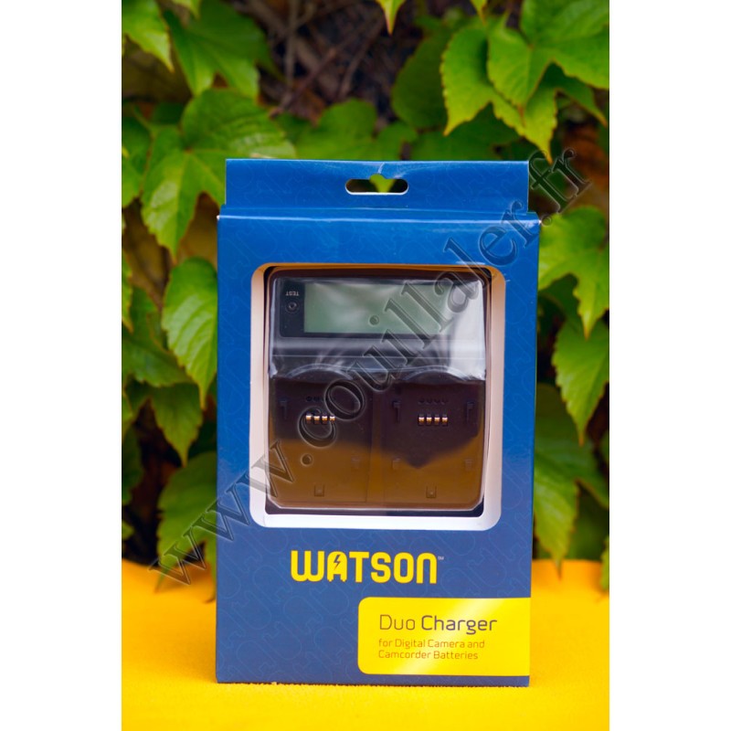 Chargeur de batteries double Watson Duo DLC universel noir