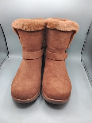 Skechers Easy Going Casually Perfect Slip-ins Boots Women's 9.5M Brown Chestnut
