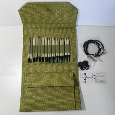 LYKKE GROVE 5'' Interchangeable needle set, beige, Green Basketweave