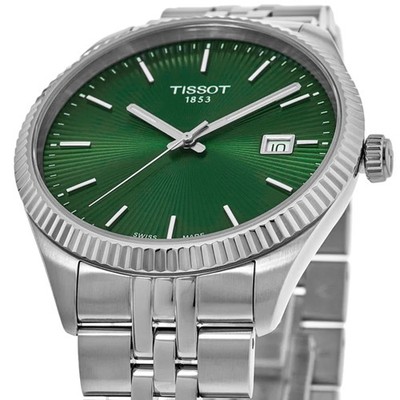 New Tissot Ballade Quartz Green Dial Stainless Men's Watch T156