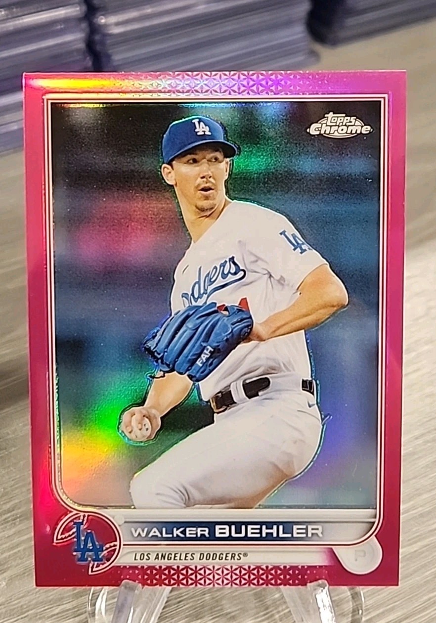 Walker Buehler 2022 Topps Chrome Magenta Refractor /399 #123 Dodgers/Red Sox