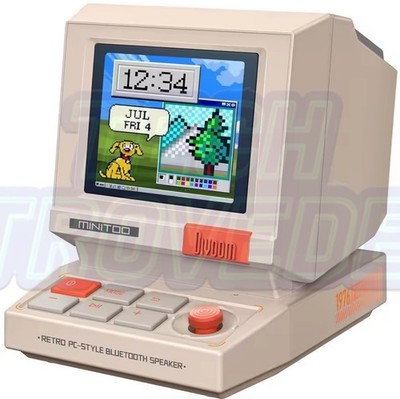 Divoom MiniToo Retro Bluetooth Speaker Portable Pixel Display Music Box Retro