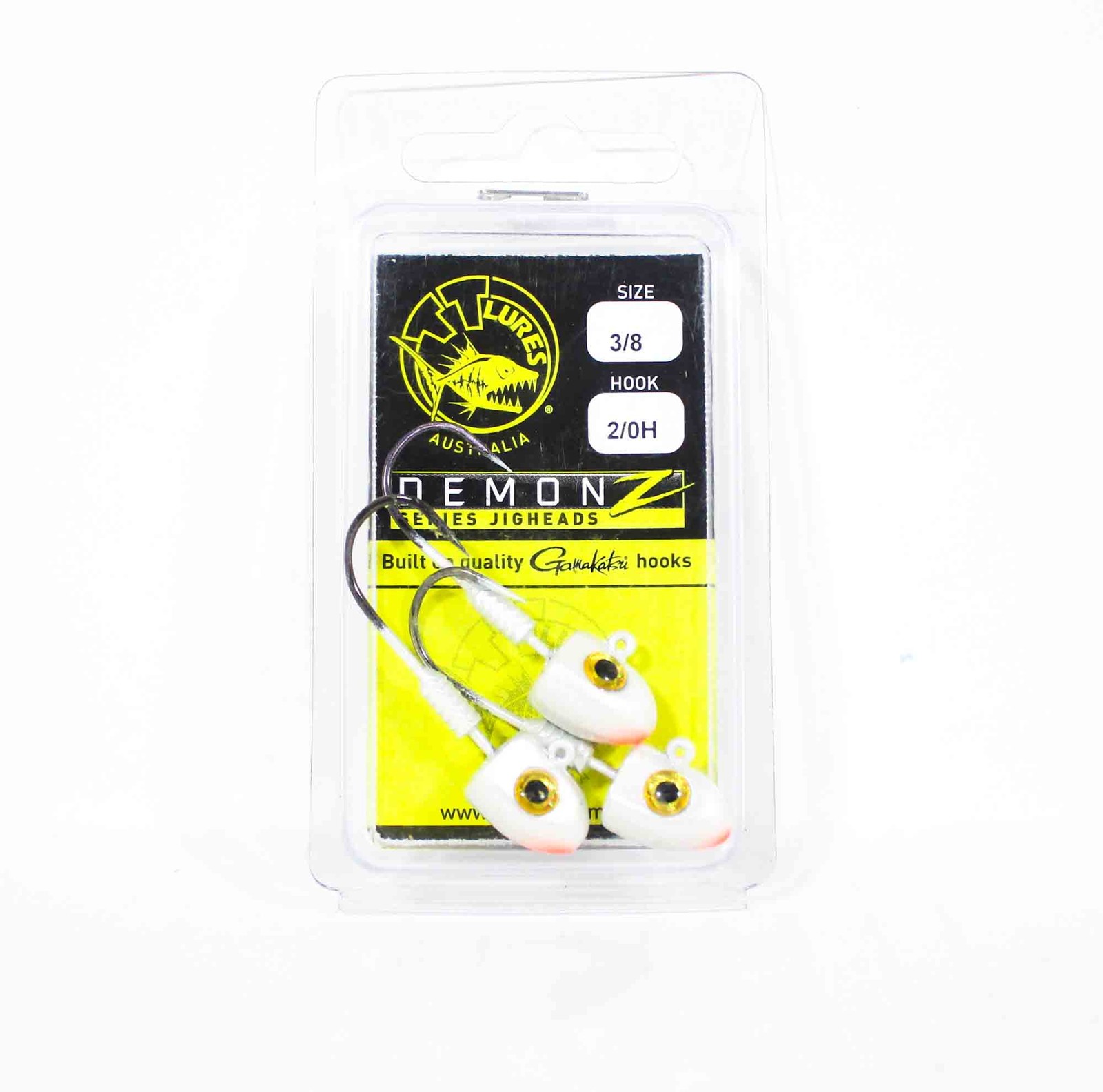 Tackle Tactics TT Demonz Jig Head 3/8oz 2/0H 3/pack Pearl (7143)