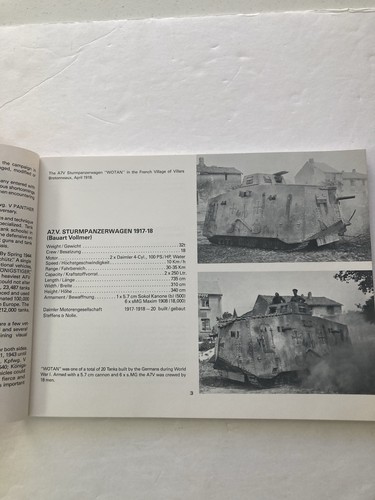 Vintage Deutsche Panzer 1917-1945 Uwe Feist Action Publications 1978 - Picture 5 of 12