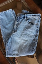 Women's OLD NAVY OG Straight Lt Blue Jeans Size 16 L 1554