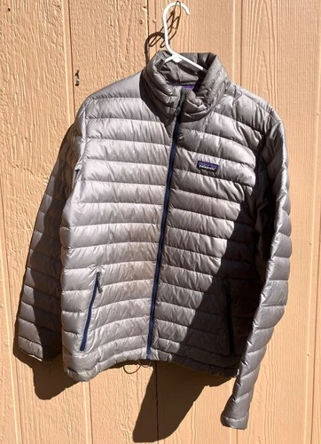 Patagonia Down Sweater, Silver Grey, Mens L, $65 video thumbnail
