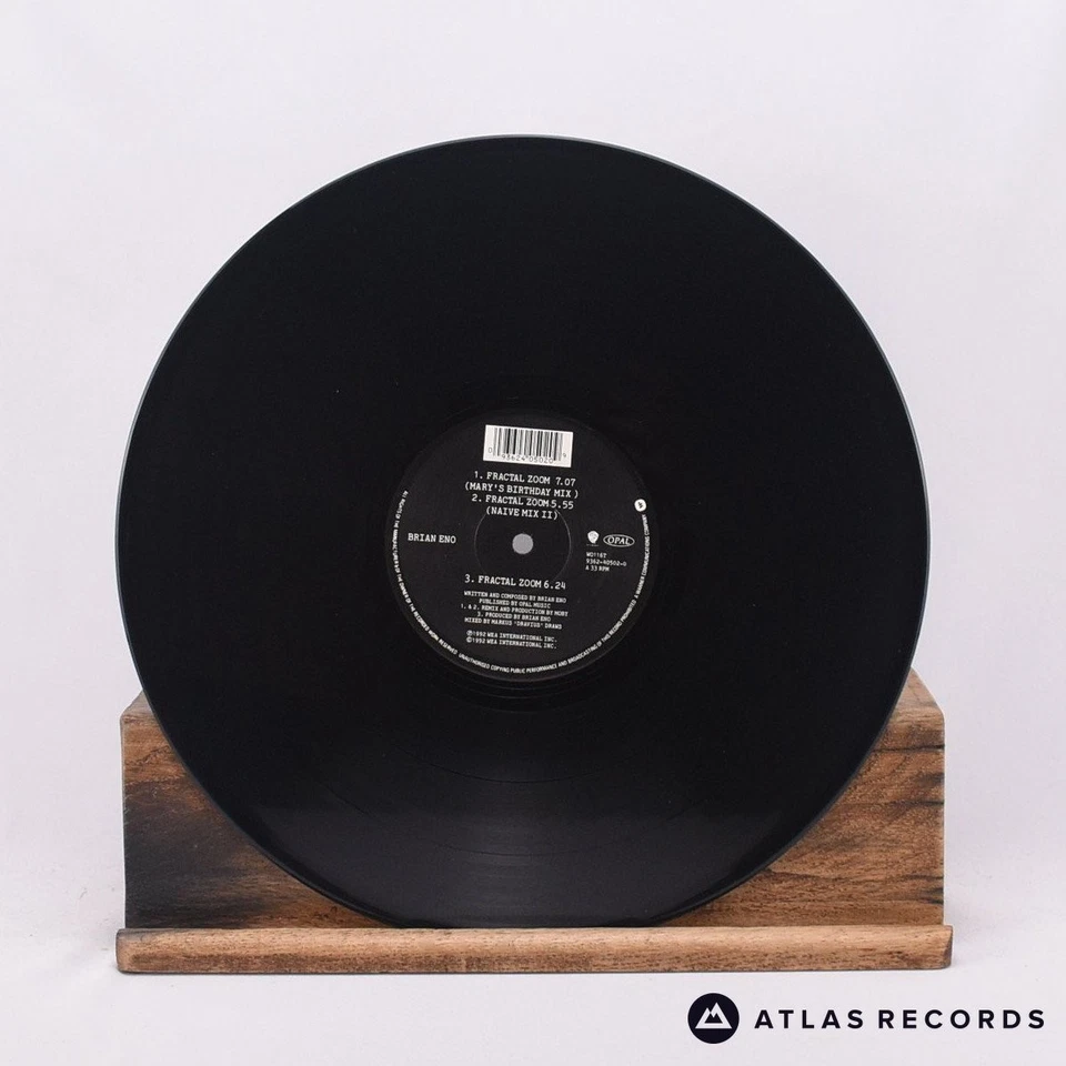 Brian Eno Fractal Zoom 12" Single Vinyl Record W0116T - VG+/VG+ - Image 4 of 4