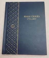Vintage Whitman 9400 Coin Bookshelf Album - Half Cents 1793-1857