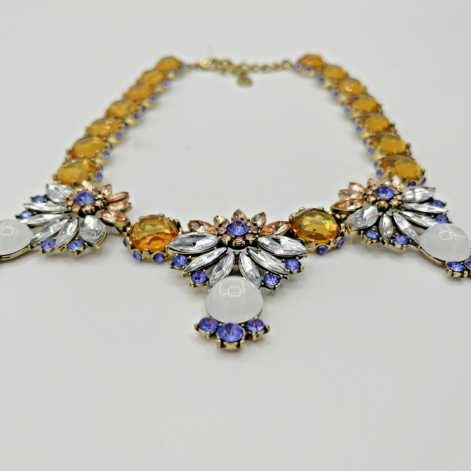 Signed Cara Couture Multicolor Statement Necklace… - image 7