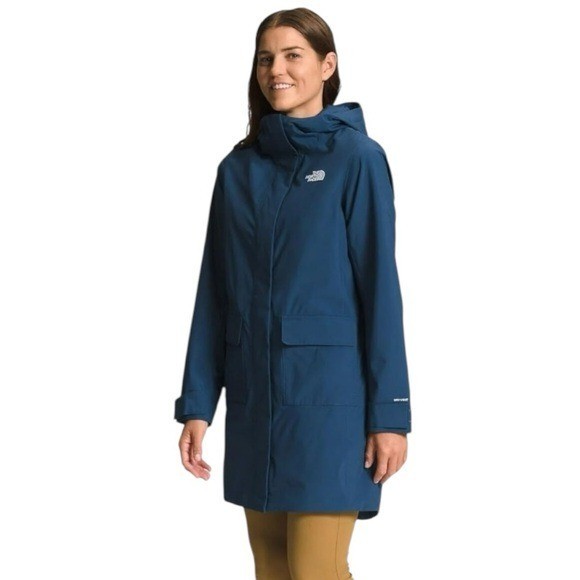 🌻NEW w/tags The North Face City Breeze Rain Parka II (Shady Blue) Womens Small