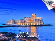Castles Calendar 2026 12x18 Made in USA