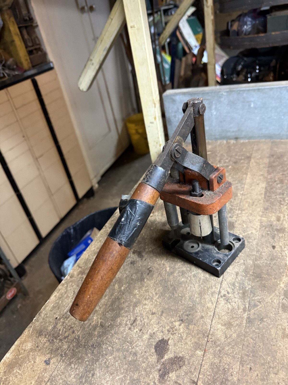 Vintage Old Lyman Shotgun Ammo Reloading Hand Operated Die Press Tool Parts USA