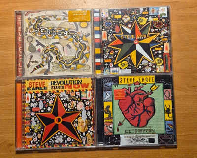 Steve Earle - 4 CD Sammlung - Sidetracks / Jerusalem / El Corazon / Revolution