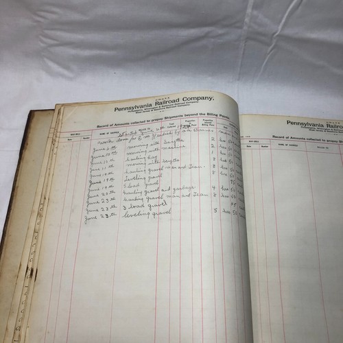Antikes handgeschriebenes Hauptbuch der Pennsylvania Railroad Company - Bild 11 von 17